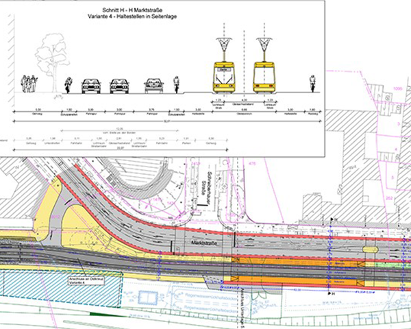 Planung der Straßenbahn-<br>Neubaustrecke Ostkreuz